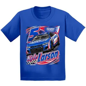 Kyle Larson #5 Youth Hendrick Royal Classic Graphic Soft Cotton Crewneck T-Shirt