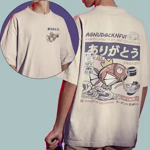 Magikarp Poke Anime Graphic Tee, Magikarp Pkm Anime Manga 2-Sides Unisex T-Shirt, Gift For Anime Lover