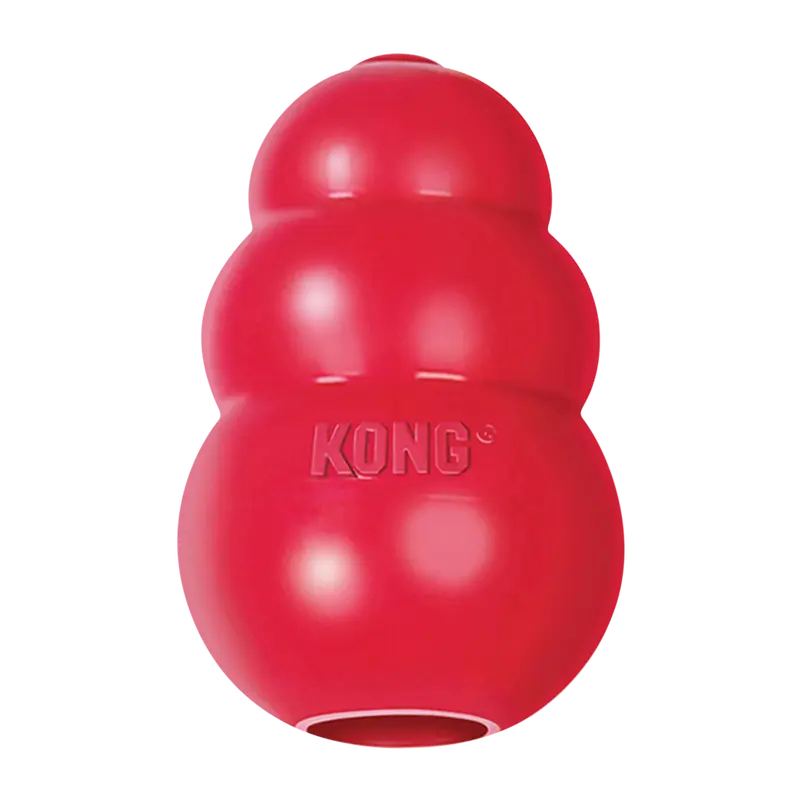 KONG Classic Stuffable Dog Toy - Fetch & Chew Toy for Dogs - Erratic Bounce for Extended Play Time - Durable Natural Rubber Material