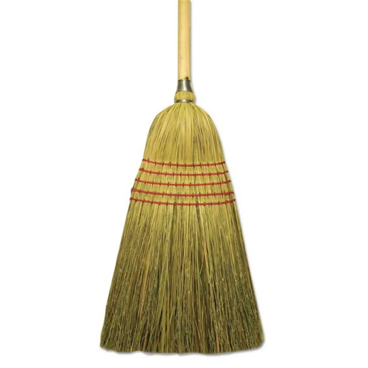 BWK Natural Wood Handle Corn & Fiber Lobby Brooms - 6 Per Carton