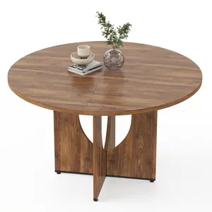 New Upgraded curved wood leg PB round dining table 1200 * 1200 * 770mm