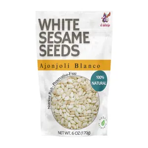 El Alebrije White Sesame Seed Ajonjoli Blanco 6 Oz (170 g) - Premium Quality, 100% Natural, Resealable Pouch