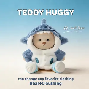 TEDDY HUGGY - For 12-Inch Plush Bears | 12-Inch Blue Shark 3-Piece Set