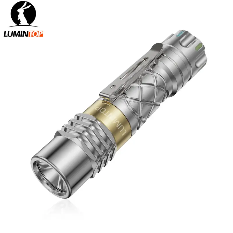 LUMINTOP Ring King Handheld Flash Light - 1000 Lumens 14500 EDC Tactical Rechargeable Flashlight, USB Charging, IPX8 Waterproof, Emergency LED Light Torches, Camping Lighting, Father's Gift