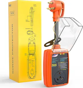 Nilight 30Amp RV Surge Protector Circuit Analyzer 2100 Joules Voltage Monitor High Low Spikes 125V/3750W ETL Listed with Extension Cord for Camper Van