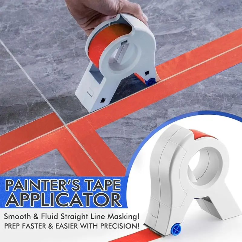 Professional Painter's Masking Tape Applicator, Easy Straight Paint Lines, Portable with Roll Guide, Ideal for Home Renovation and DIY Projects