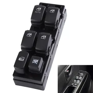 Front Left Driver Power Master Window Control Switch 16pins for LHD Kia Sorento 2002-2009 #93570-3E410-BL Replacement