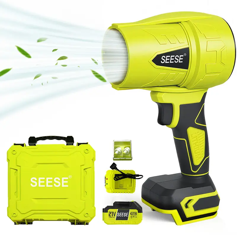 SEESE Cordless Leaf Blower - Violent Turbo Handheld Snow Blower, Lightweight Design, Gardener,Garden Mainte,Car Owner,Suitable for Car Drying After Wash & Outdoor Use Holiday gifts