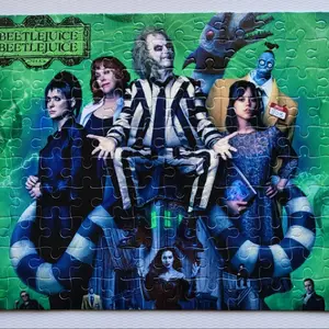 Beetlejuice Puzzle - Classic White Plaque Puzzle Featuring Classic Beetlejuice Theme, 45-150 Piece Variety, Ideal for Collectors and Enthusiasts