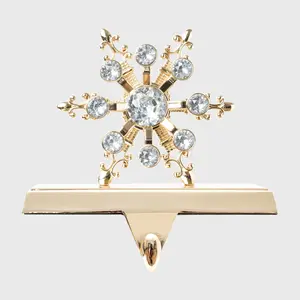 Snowflake stocking hanger, gold