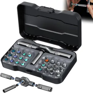 24-In-1 Magnetic Multifunctional Screwdriver Set, Switchable Shapes, Compact Portable Ratchet, Home Repair Tool Kit, Thanksgiving Christmas New Year Gift