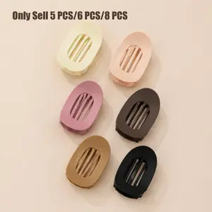 5/6/8PCS Flat Hair Clips for Women – Matte Oval French Claw Clips, Non-Slip Strong Hold, Versatile Styling for Thick & Thin Hair, Daily Use & Travel