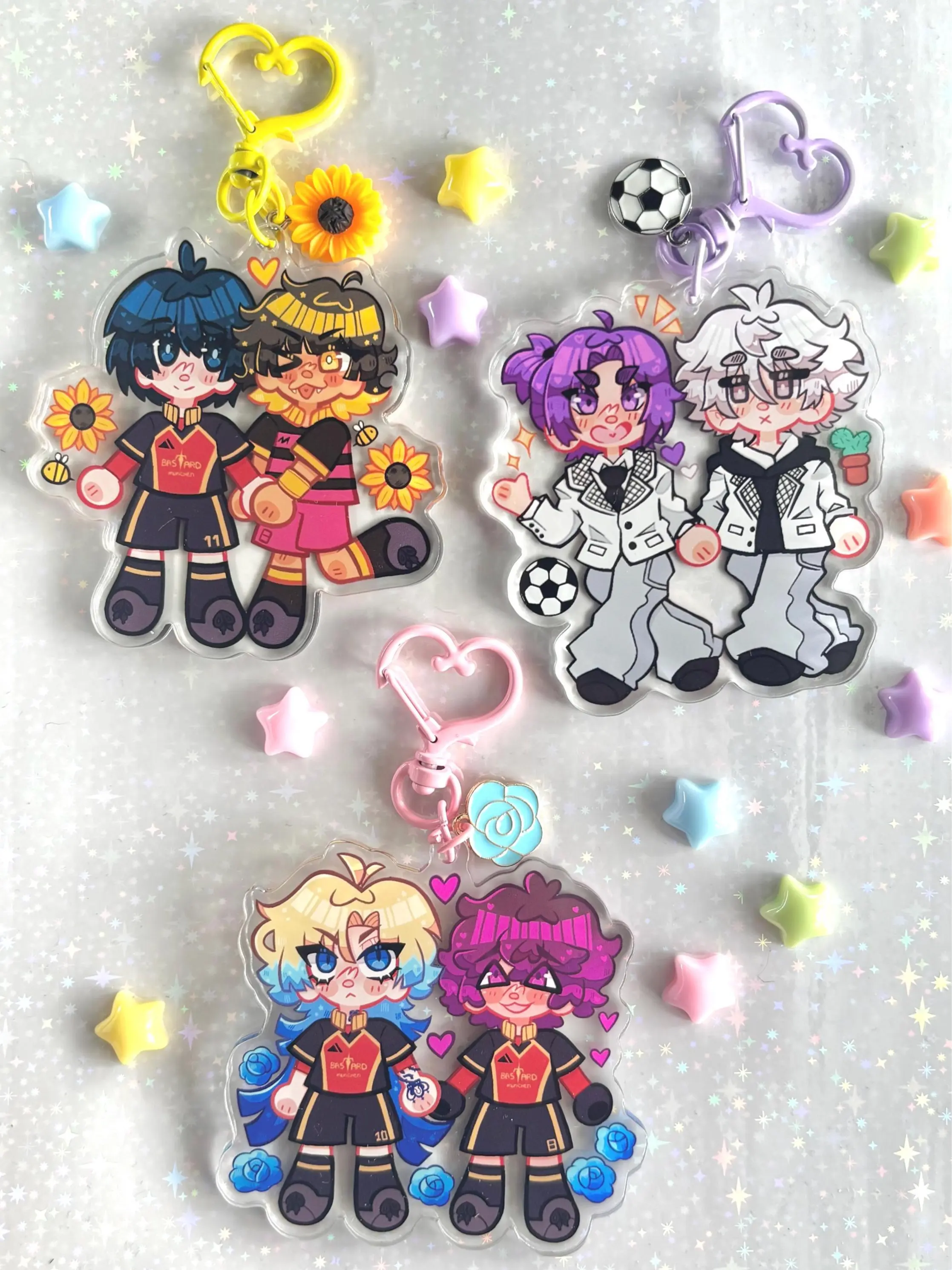 Blue Lock BLLK Duo Acrylic Keychains - Kainess, Nagireo, Bachisagi
