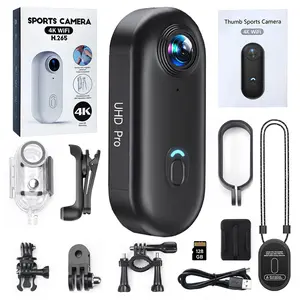 NUISK Mini Action Camera with 360° Rotatable Clip Magnetic Clip 90 Minutes Recording 30M Waterproof 5V/2A Type-C Charging UHD Pro Sports Camera for Adventure and Capture ,Ideal Gift for Girls, Boys Teenagers, and Beginners, Birthday Christmas Gift