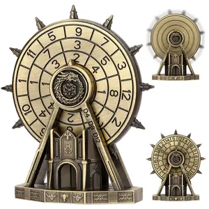 Creative Dragon Tail Pattern Dice Spinner,7-in-1 Rotating Dice Wheel Tabletop RPG Gaming Roller with Double-Sided Numbered Dial,Indoor Entertainment Game Accessory,Giant Wheel Desk Decoration