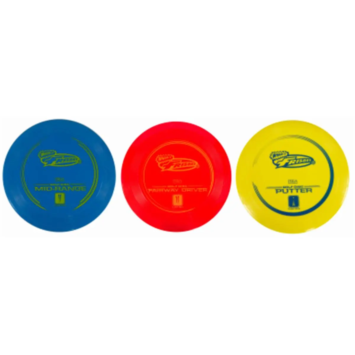 Intersport & DBA Wham-O PDGA-Approved Golf Frisbee Disc Pack (3-Count) - Specially Engineered Putter, Driver, Mid Range Discs for Recreational Play by Age 12+ Sports Enthusiasts
