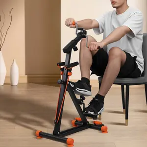 Hand Arm Leg Knee Peddler, Upper Lower Limb Rehabilitation Machine, Adjustable Fitness Equipment for Seniors, 4 in 1 Elderly Exercise Bike with Action Roller Handle, Pull Rope, Swing Pedal, Foot Massage Function