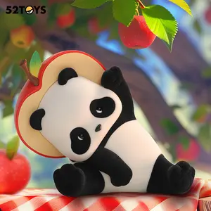 52TOYS Panda Roll Limited Edition Small-minded Panda with Apple Hat Kawaii Creative Gift Room Decor Desktop Decoration Gift for Birthday Party