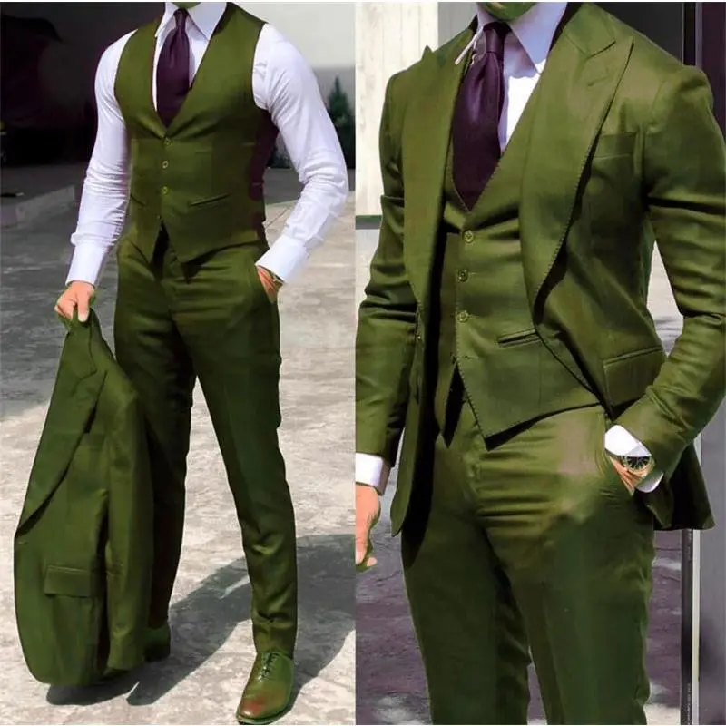 Elegant Wedding Tuxedos Suits 3 Pieces Slim Fit Bridegroom For Men Groomsmen Suit Male Formal Business (Jacket + Vest + Pants) Elegant Wedding Tuxedos Suits 3 Pieces Slim Fit Bridegroom For Men Groomsmen Suit Male Formal Business (Jacket + Vest + Pants)