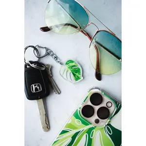 NEW Acrylic Mini Leaf Keychains