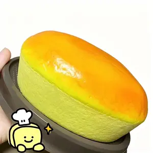 Realistic Bread Cheese Cake Squishy Toy Slow Rising Soft Food Squeeze Fidget Toy Stress Relief Sensory Leisure Hobby Play Toy Portable Funny Hand Play Entertainment Toy Cute Decor Relax Gift for Kids Adults