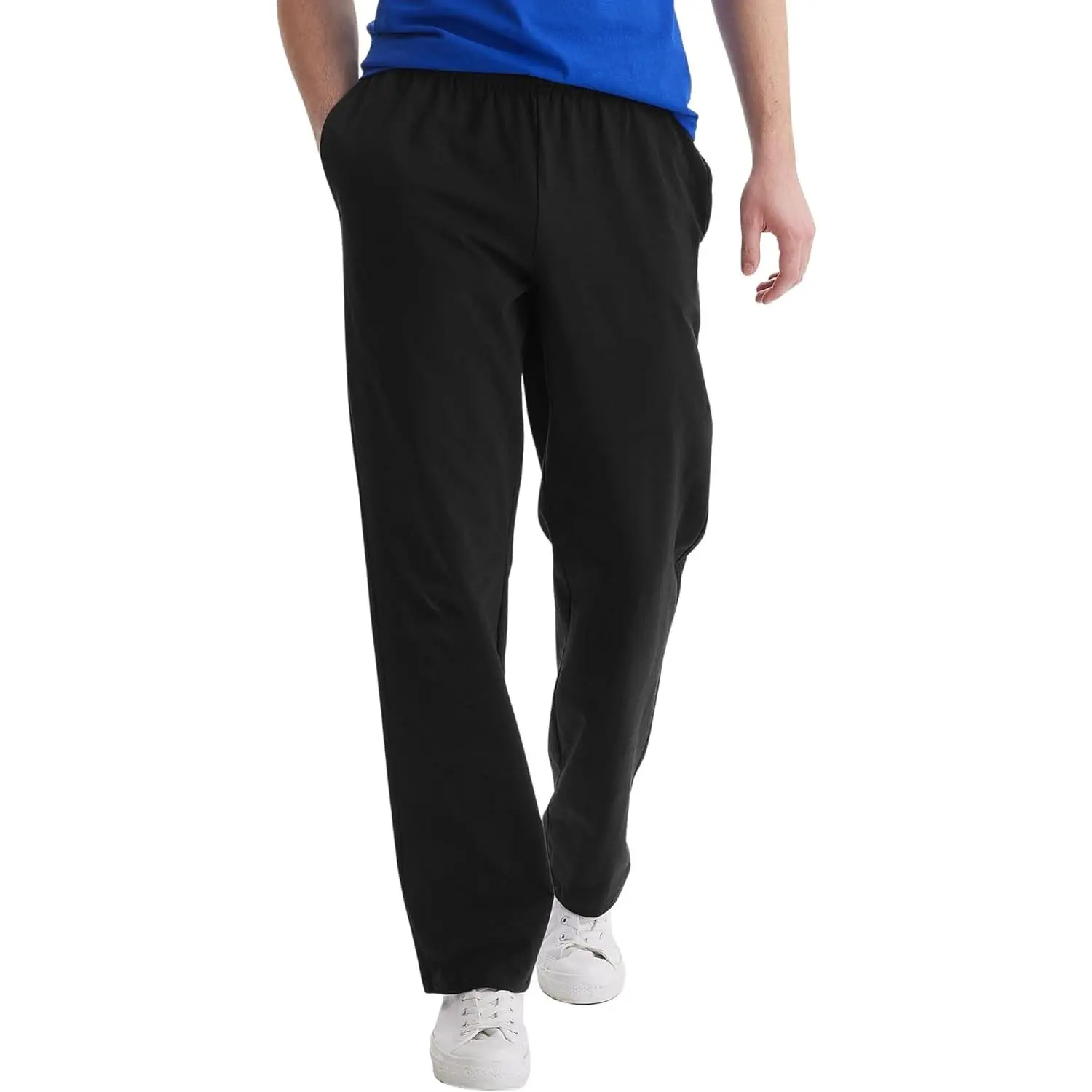 Men's Essentials Jersey Sweatpants, Cotton Lounge Pants with Pockets for Men
