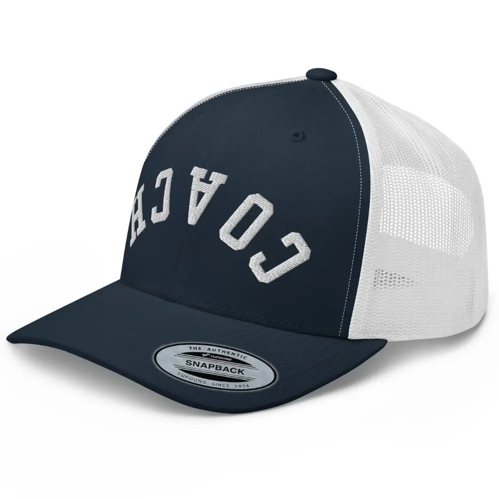 RIVEMUG NX Upside Down Coach Embroidered Curved Bill Trucker 