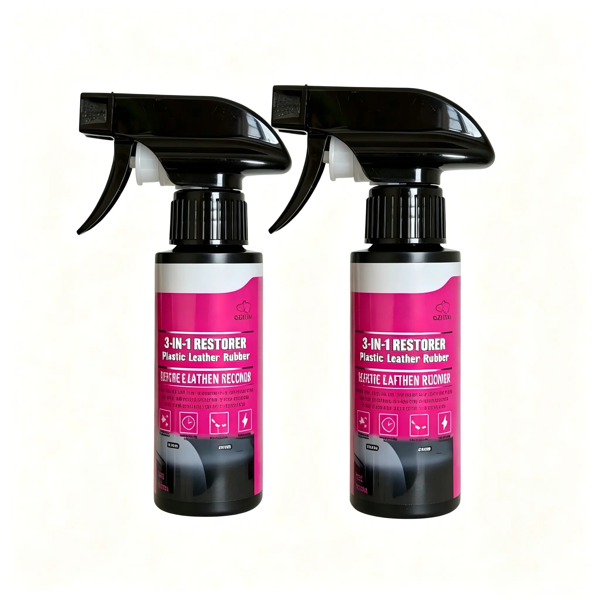 QZYUM Back To Life Plastic Restore Spray Bottle for Cars - Interior Detailing, Car Shine, Protectant Sealant Plastic & Rubber Care, Revive Faded Trim/Rubber/Leather in 1 Minute, Deep Gloss, UV Protection, Long-Lasting Months