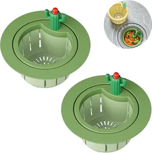 【US 2025 Deals for You Days】Cactus Sink Strainer,2Pcs, Kitchen Waste Collector Filter,Kitchen Accessories Sink Filter Basket
