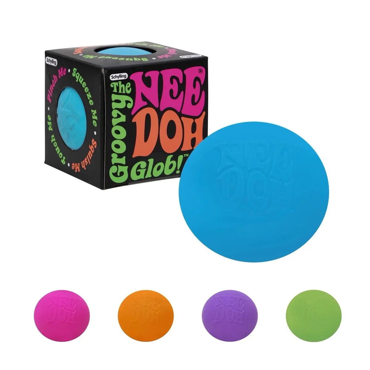 Schylling NeeDoh Nice Cube - Sensory Squeeze Toy with Super Solid Squish - 2.25" Cube - Color May Vary (Pack of 1)