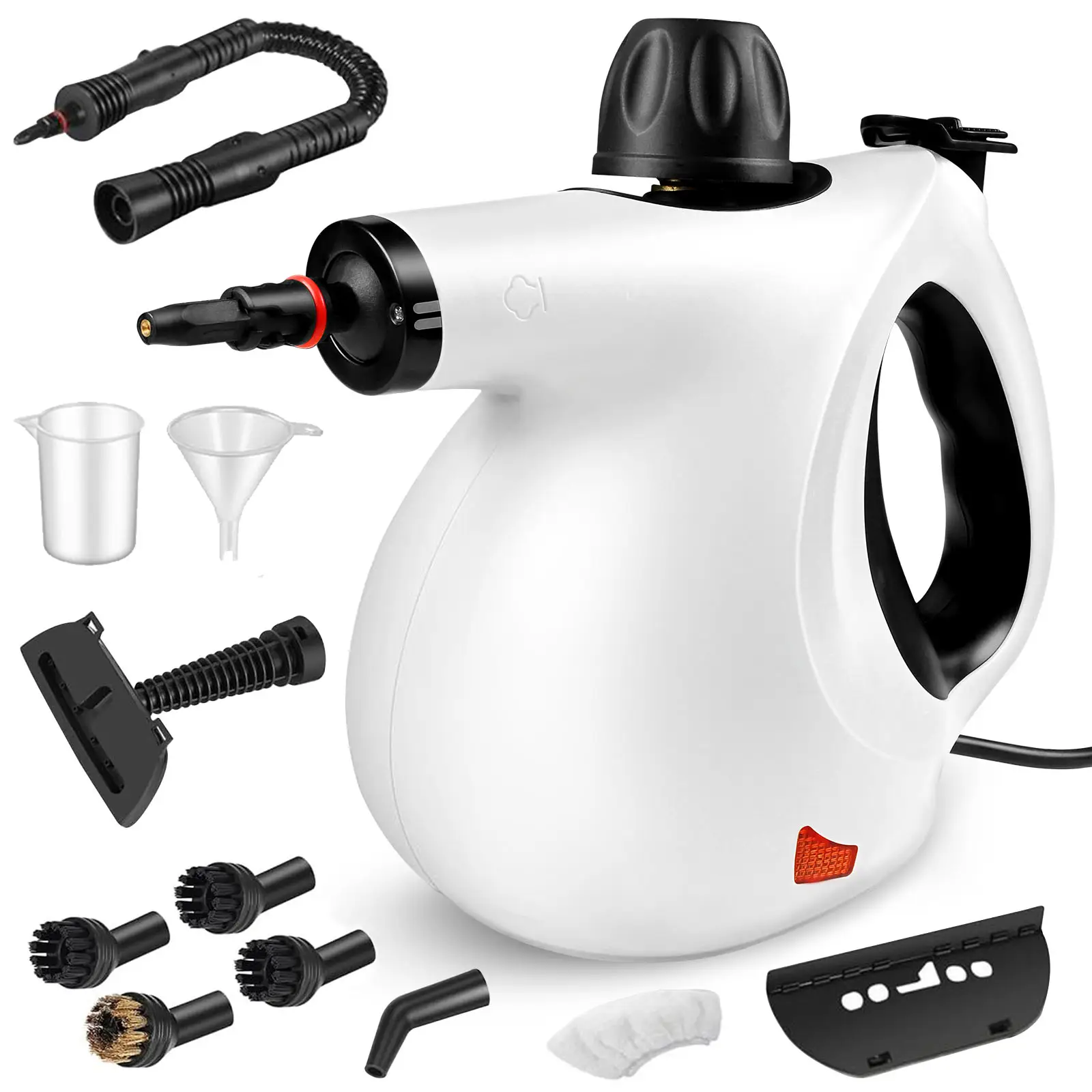 Pressurized Handheld Multi-Surface Natural Steam Cleaner with 12 pcs Replacement Parts , Multi-Purpose Steamer for Springtok , Home and Car