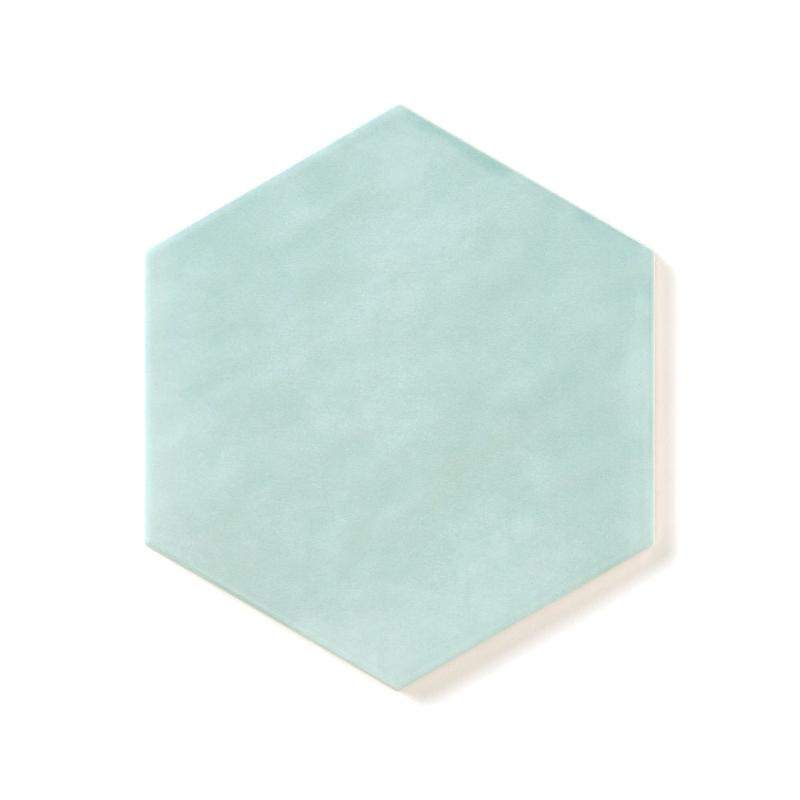 San Fran Aqua 7x8 Hexagon Ceramic Tile Glossy
