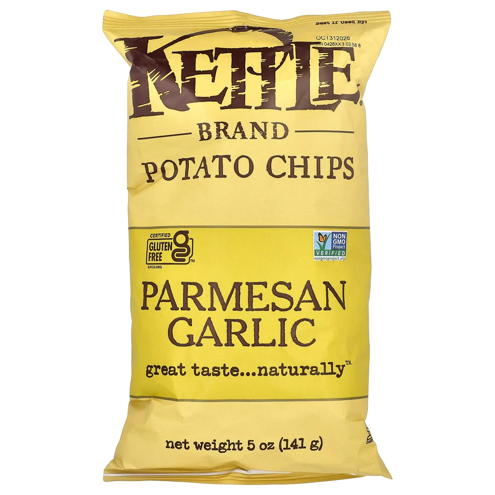 Kettle Foods Potato Chips, Parmesan Garlic, 5 oz (141 g) Kettle Foods Potato Chips, Parmesan Garlic, 5 oz (141 g)