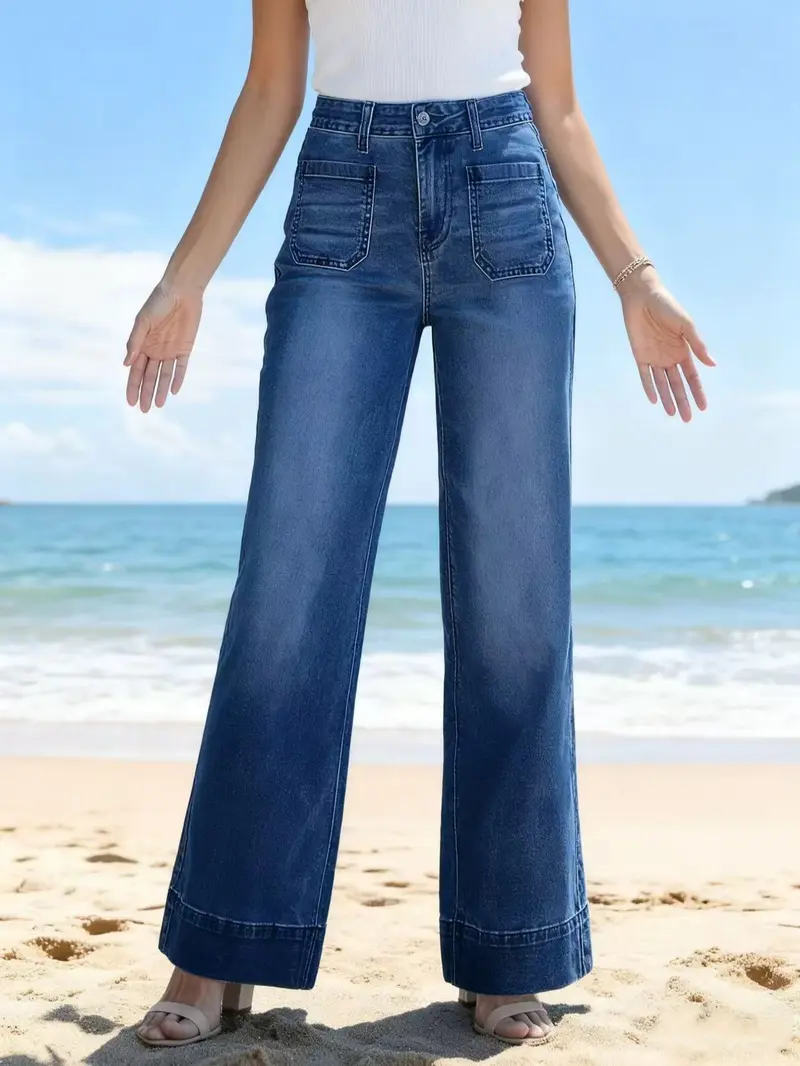 Women's Wide Leg Jeans High Waist Baggy Jean Loose Boyfriend Jeans Denim Pants Wide Leg High Waisted Boyfriend Jeans