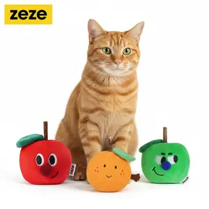 ZEZE Fruit Matatabi Cat Toy Collection – Catnip Plush Chew Toy for Indoor Cats, Natural Matatabi Toy for Biting, Kicking, and Stress Relief