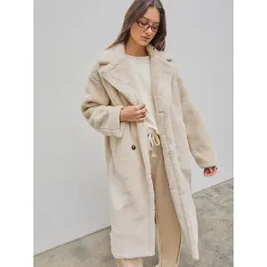 Cider [size 2-10] Fleece Collar Solid Button Coat