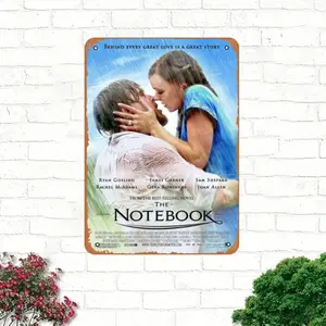 The Notebook Movie Poster Design Metal Sign, 1 Count Vintage Metal Sign, Wall Decor for Home Bar, Pub, Garage, Home Decor, Room Decor, Artistic