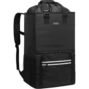 Laundry Bag Backpack - Large Laundry Bags with Shoulder Straps 2 in 1 Laundry Hamper Basket for College Dorm Camp Laundromat Room - Black