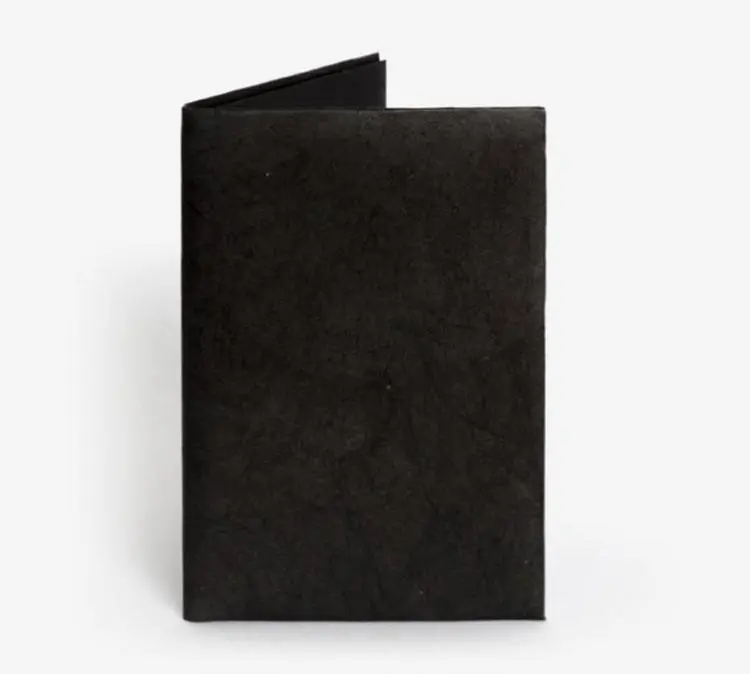Jet Black Micro Wallet Minimalist Design Waterproof RFID Protection Holds 8 Cards Cash Eco-Friendly Slim Compact Durable Artistically Designed