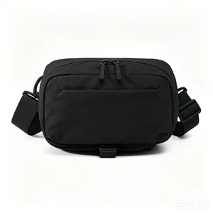 Women's Nylon Crossbody Bag - Lightweight, Waterproof, with Hidden Water Bottle Holder for Daily, Gym Use