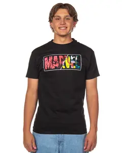Marvel Men's T-Shirt Spider-Man Venom Ripped Dual Logo Adult Short Sleeve Crewneck Tee (Large)