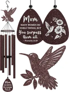 Mothers Day Birthday Gifts for Mom, 37'' Mom Wind Chimes, Christian Gifts for Moms, Mother Birthday Gift from Daughter Son, Religious Christmas Valentines Day Presents for Moms