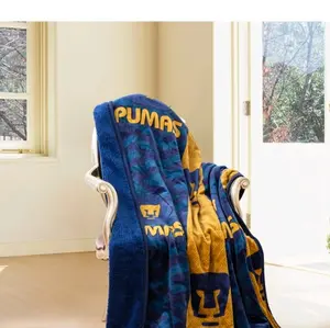 CM Soccer Sherpa Lined Throw Blanket