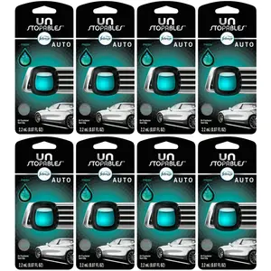 Pack of 8x Febreze Auto Car Vent Clip Air Freshener, Fresh, 1 Count