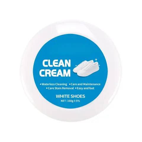 Hypoallergenic Spot Cleaning Cream with Built-In Sponge (1-Count, 160g) - Footwear Home Wipe, No-Rinse Mild Eco-Friendly Silicone-Safe Leather All-Purpose Cleaners, Suede & Leather Cleaning All-Purpose Cleaners for Shoes Car Use