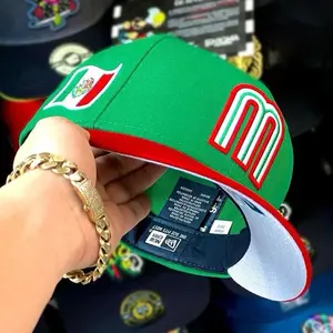 Mexico Baseball Cap – Premium Embroidered M Logo, Flat Brim Snapback Hat, Urban Streetwear Cap for Men & Women