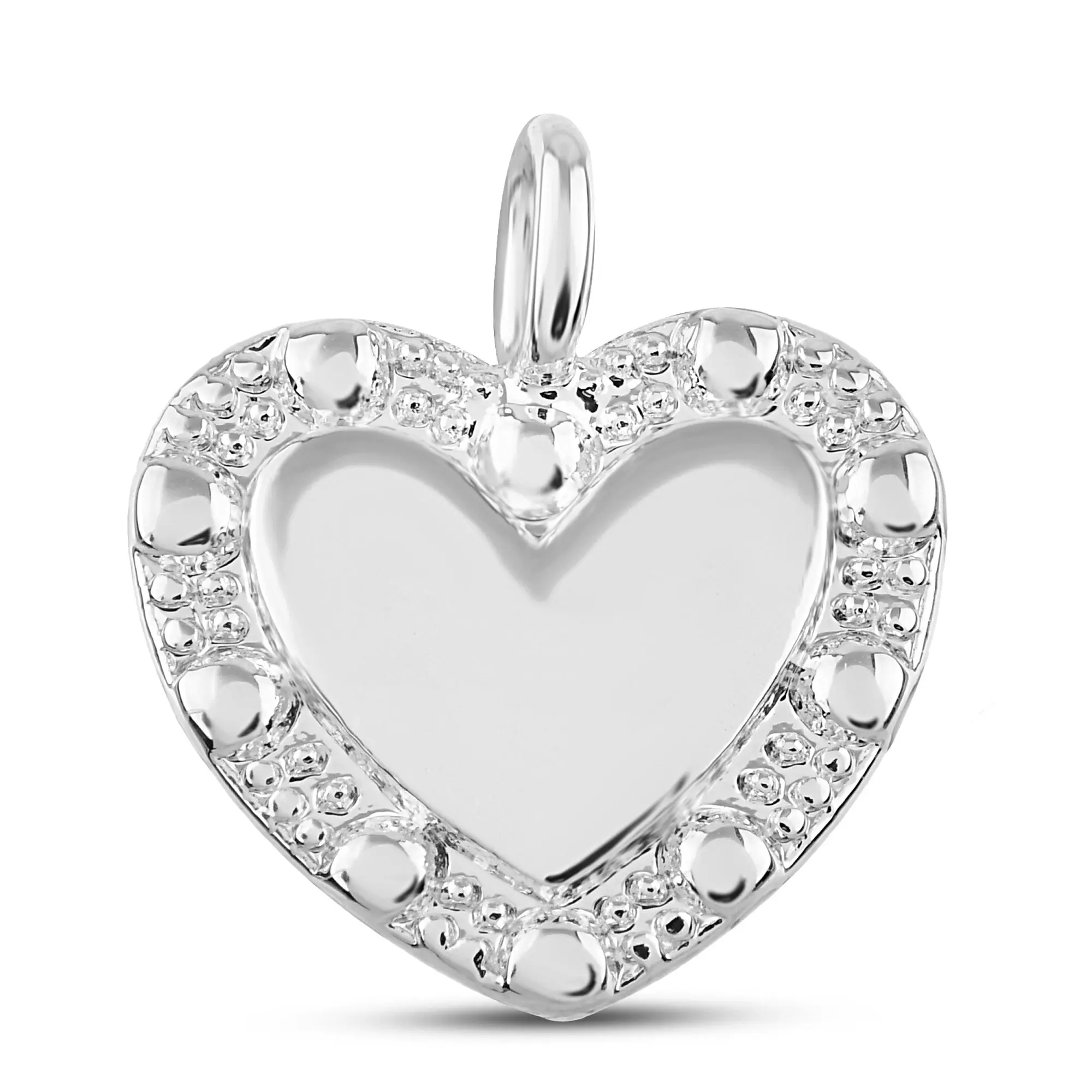 Bubble Heart Charms - Silver or Gold Plated Mini Love Charms for Bracelet - Small Charms for DIY Custom Love Bracelet, Friendship Bracelet