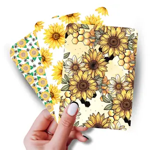 Shimmery & Holographic Sunflower Pattern Insert for Clear Case | Bookish Accessories