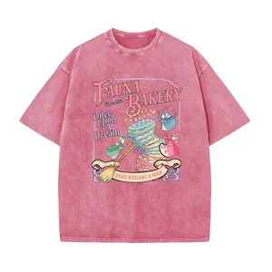 Washed Pink-Fauna Bakery Baked With Love, Sleeping Princess Tshirt, Fairy Godmother Tee, Theme Park Family Shirts