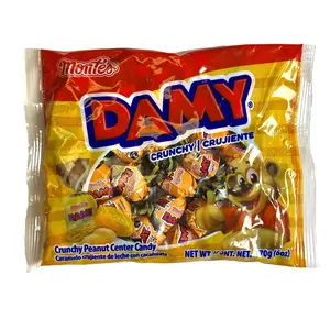 DAMY CARAMELO DE LECHE CON CACAHUATE - CRUNCY PEANUT CENTER CANDY - 6 OZ -  P[RODUCT OF MEXICO